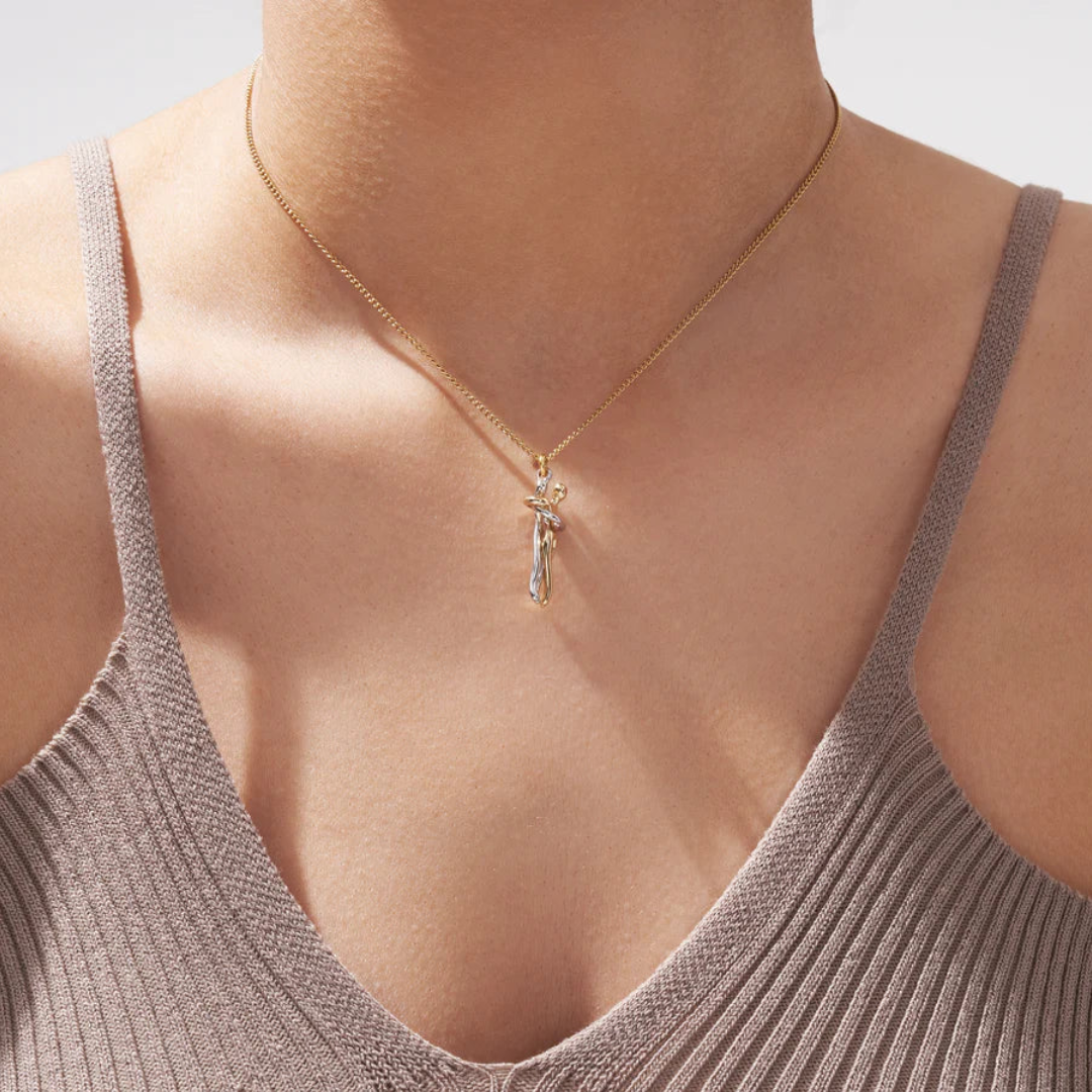 Collar Abrazo-Eterno® para mi Amor (con Nota especial y Caja de madera con luz)