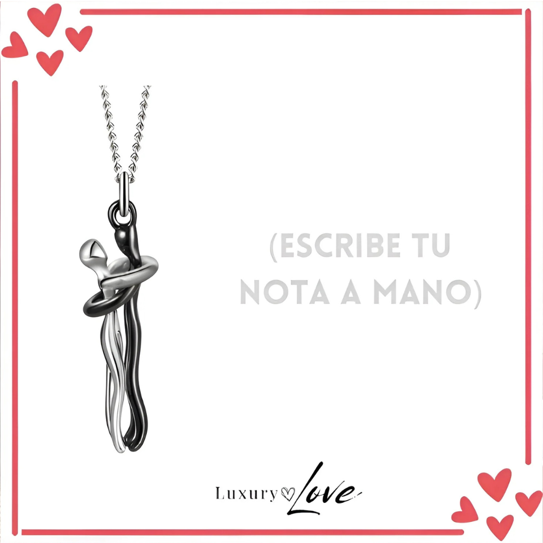 Collar Abrazo-Eterno® para mi Amor (con Nota especial y Caja de madera con luz)