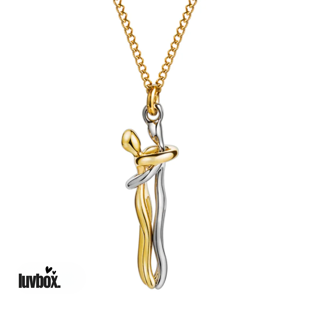 Collar Abrazo-Eterno® para mi Amor (con Nota especial y Caja de madera con luz)