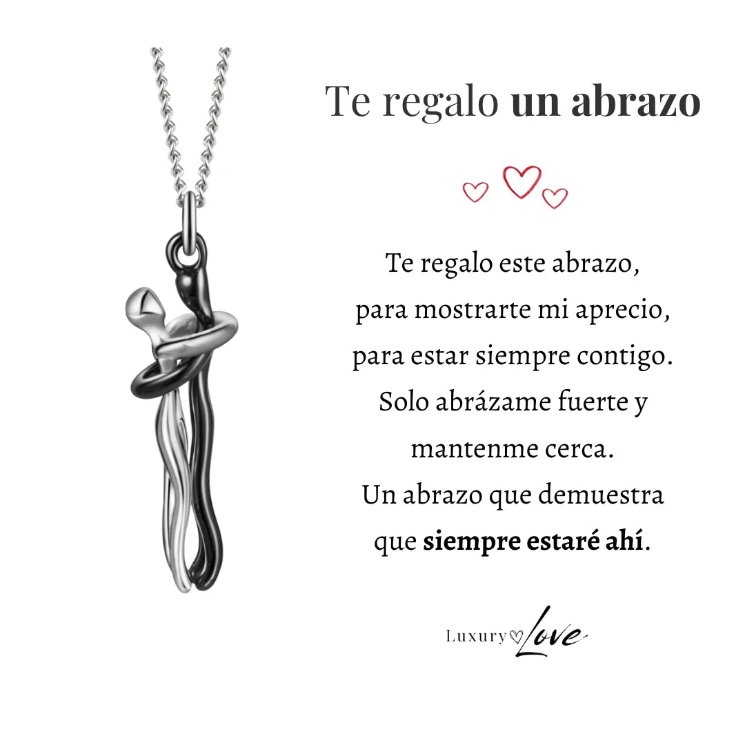 Collar Abrazo-Eterno® para mi Amor (con Nota especial y Caja de madera con luz)