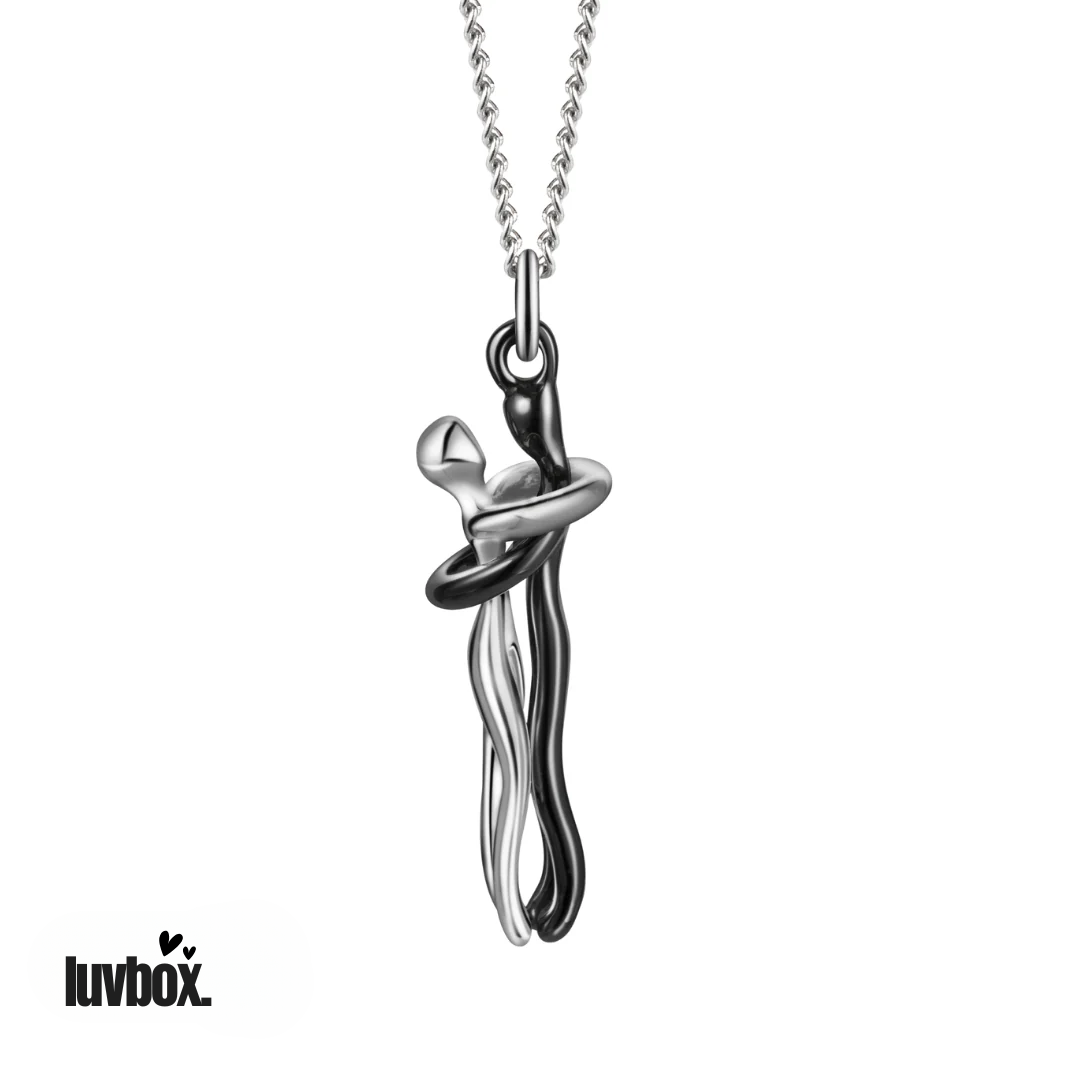 Collar Abrazo-Eterno® para mi Amor (con Nota especial y Caja de madera con luz)