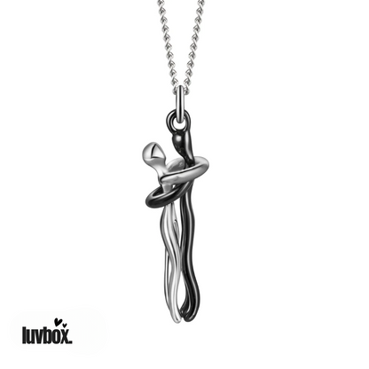 Collar Abrazo-Eterno® para mi Amor (con Nota especial y Caja de madera con luz)