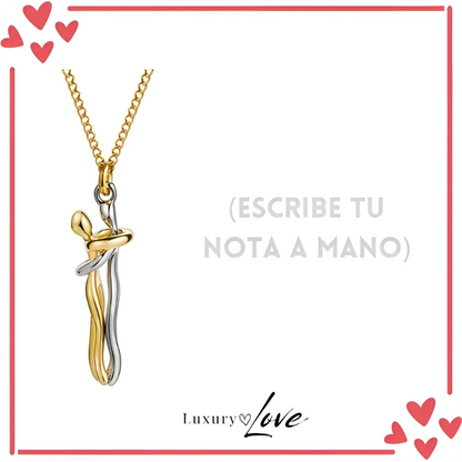 Collar Abrazo-Eterno® para mi Amor (con Nota especial y Caja de madera con luz)