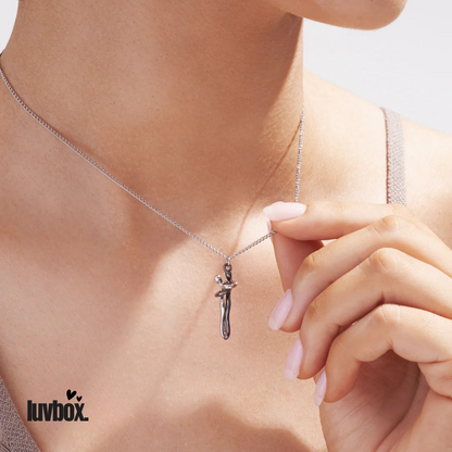 Collar Abrazo-Eterno® para mi Amor (con Nota especial y Caja de madera con luz)