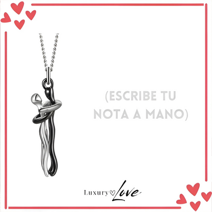 Collar Abrazo-Eterno® para mi Amor (con Nota especial y Caja de madera con luz)