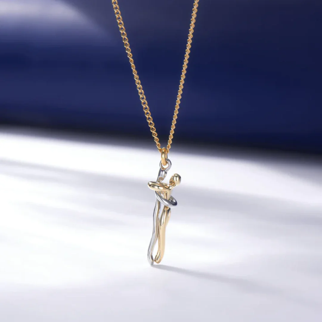 Collar Abrazo-Eterno® para mi Amor (con Nota especial y Caja de madera con luz)