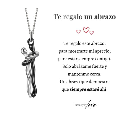 Collar Abrazo-Eterno® para mi Amor (con Nota especial y Caja de madera con luz)